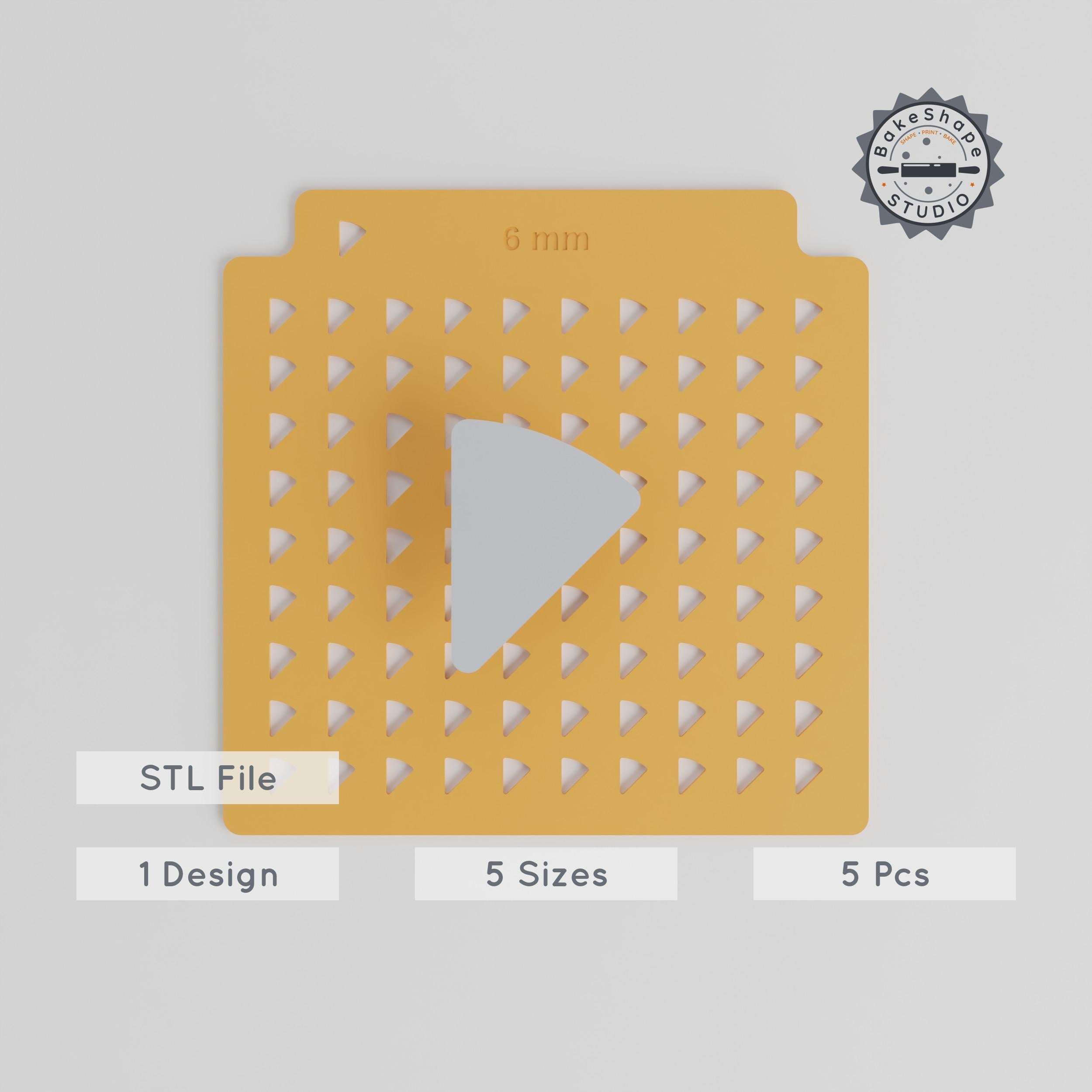 Pie Slice Stencil, 5 Sizes, Sprinkle & Powder Compatible, Sector Chart, Graph Fragment, Circle Piece for Baking & Decorating PRODUCT_1327 3d model