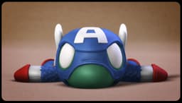 Super Turtle Captain America 3d model