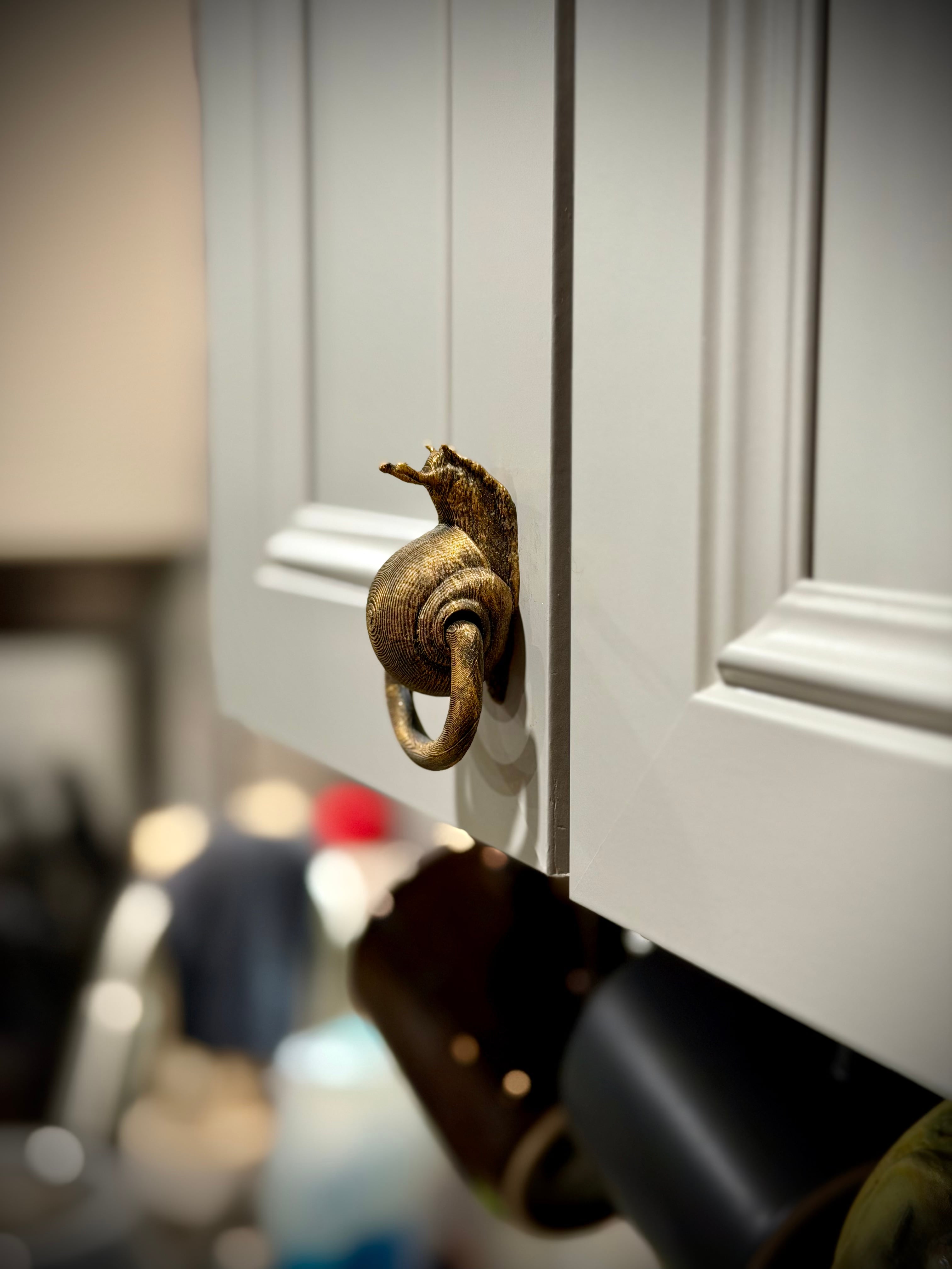 snail drawer pull 3d model