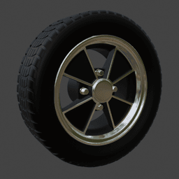 BRM Flat 4 wheel 1/64 3d model