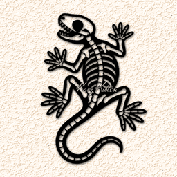 lizard-gecko-skeleton-3 wall art home decor 3d model