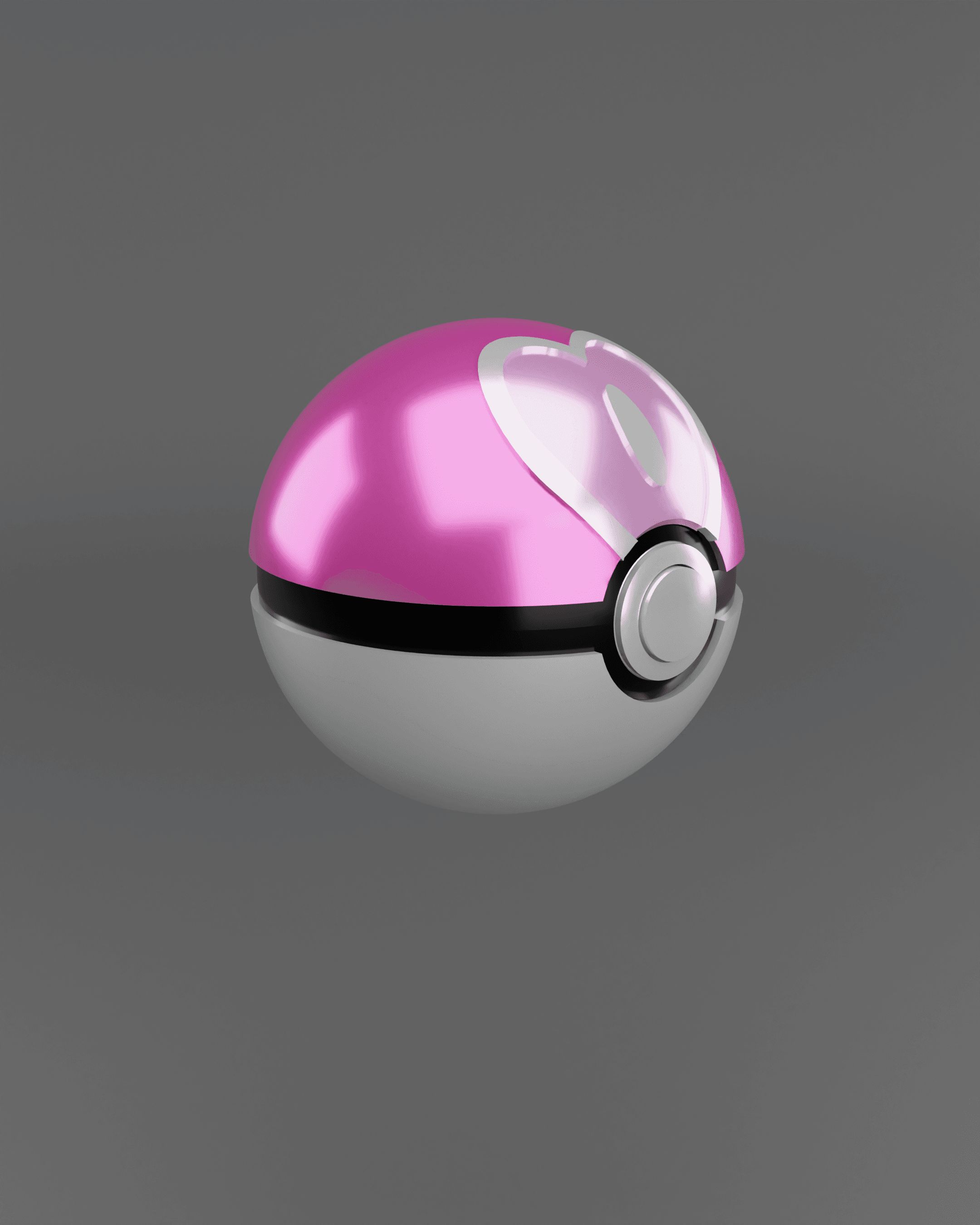 Love Ball Pokeball - Fan Art 3d model