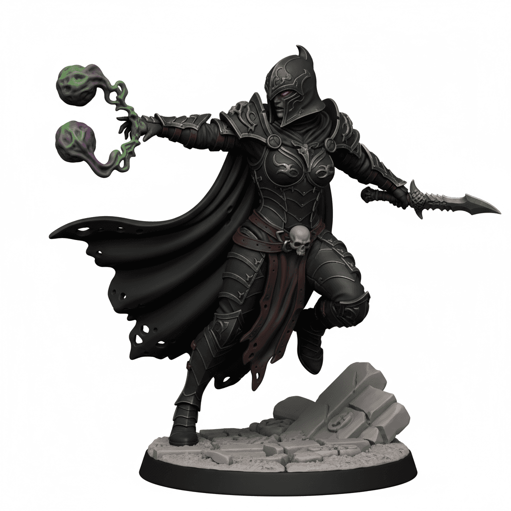 Female Assassin Poison Bombs High Detail STL 3d model