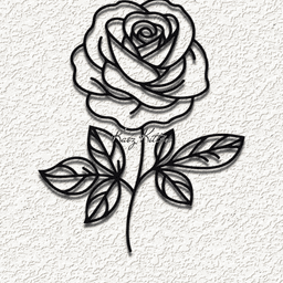 rose flower a wall art home decor 3d model