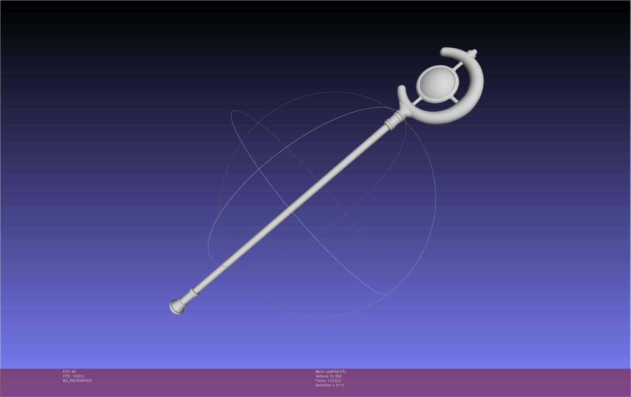 Frieren Staff Printable Assembly 3d model