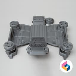 Foldable car Benz Gwagen 3d model