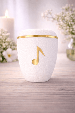 Harmonia Resonance Edition – Designer Urn with Musical Notes Symbol 3d model