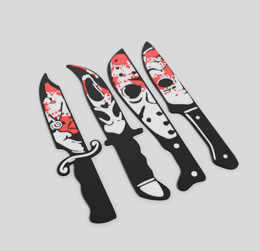 Halloween Characters Knives 1980's 3d model