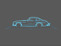 Mercedes - 300 LS Wall Art 3d model