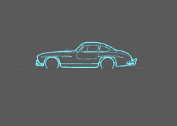 Mercedes - 300 LS Wall Art 3d model