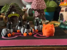 George hanging out with flock. 3d model