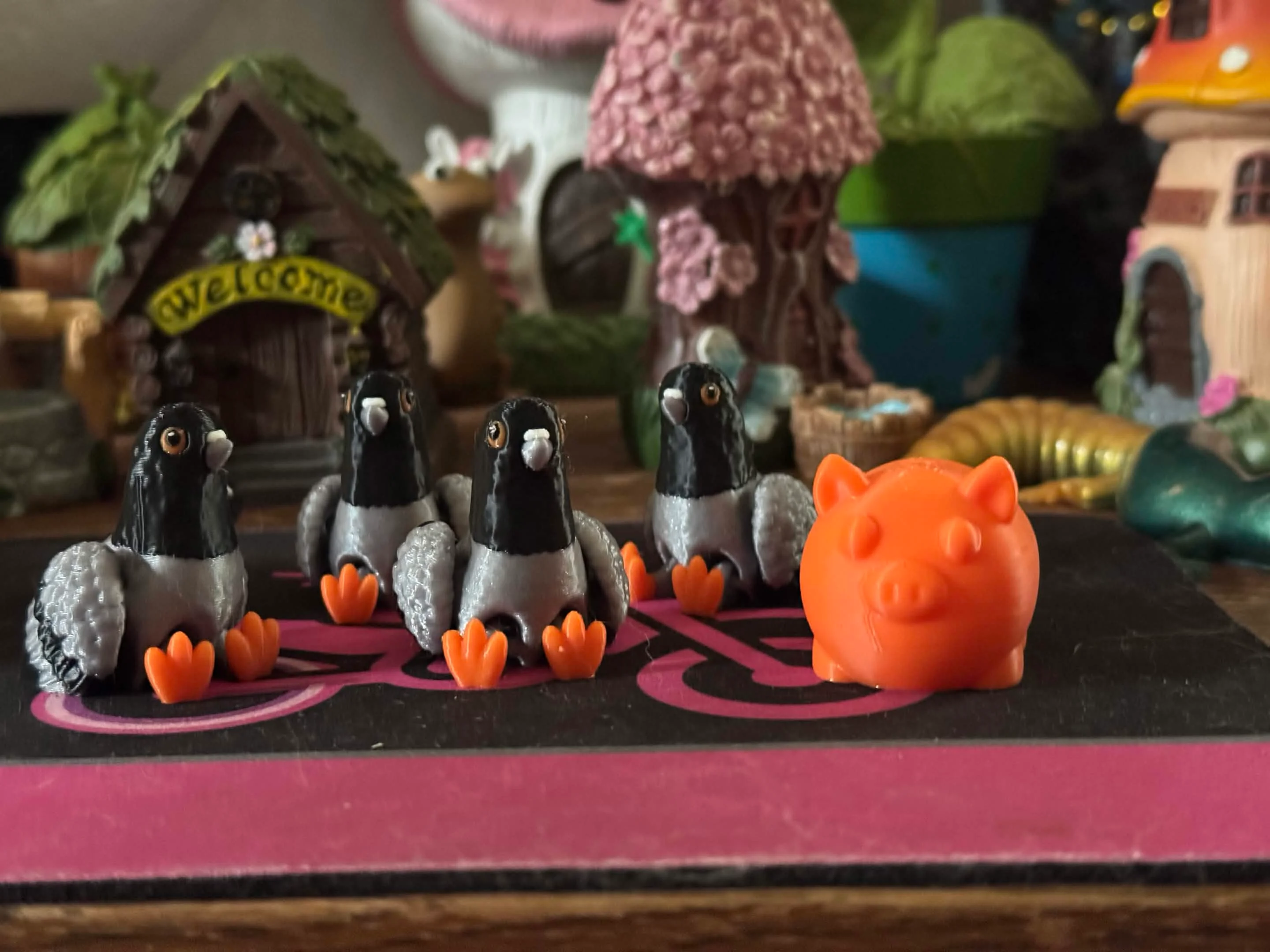 George hanging out with flock.