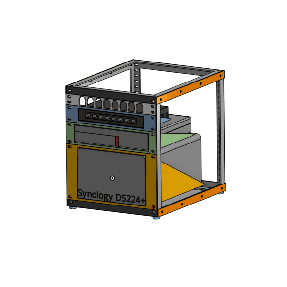 Mini server Rack 3d model