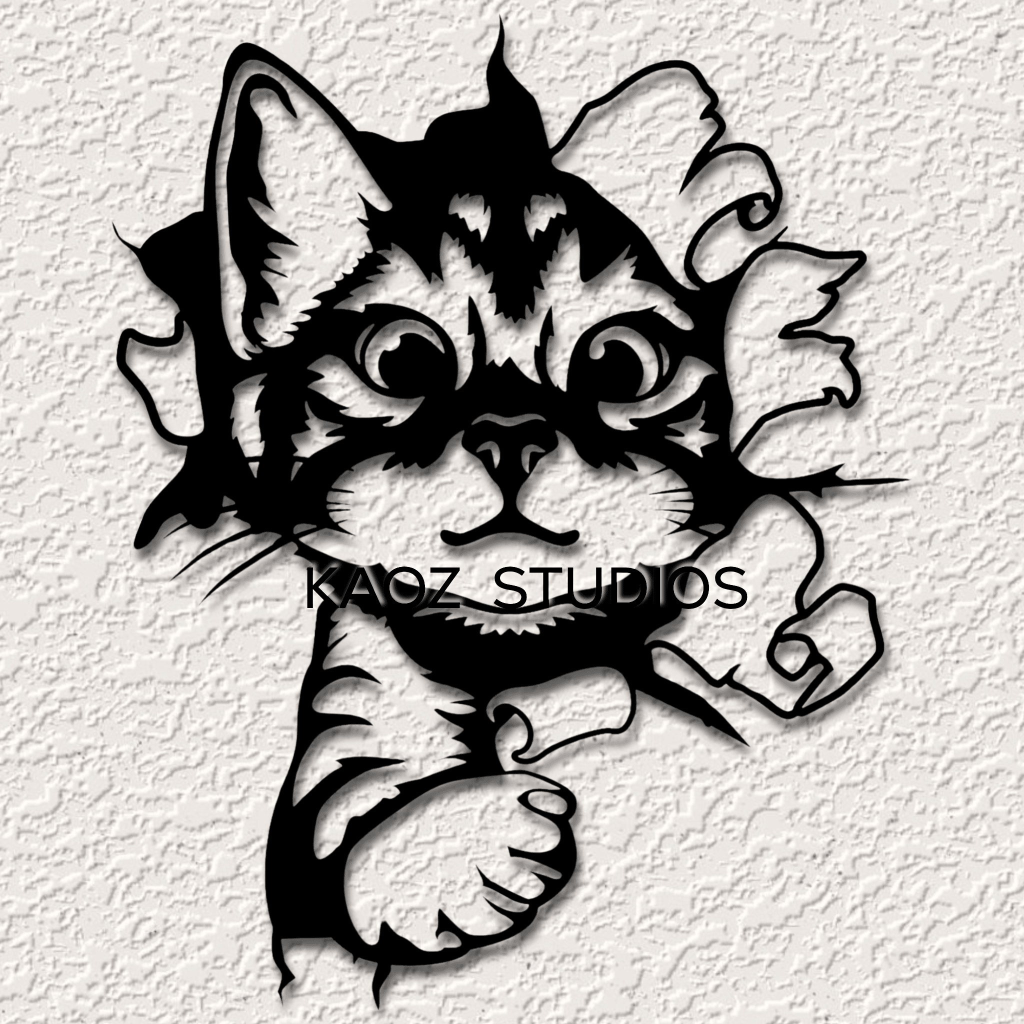 peeking kitten wall art kitty wall decor cat decoration pet lovers 3d model