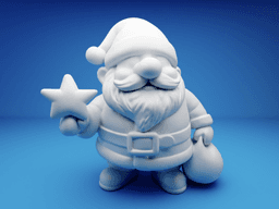 Santa Gnome with Star – 3D Printable Christmas Figurine 3d model