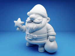 Santa Gnome with Star – 3D Printable Christmas Figurine 3d model