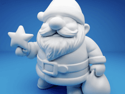 Santa Gnome with Star – 3D Printable Christmas Figurine 3d model