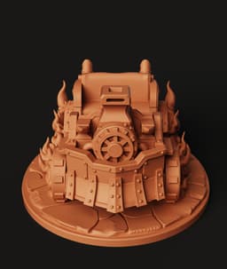 Steampunk Vintage Car | Industrial Carriage Model | Victorian Retro Vehicle 3D Print 3d model