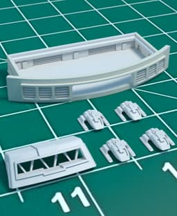 1/1400 Enterprise E Open Shuttle Bay w/Shuttles 3d model