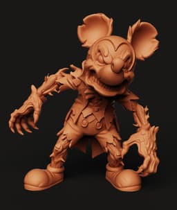 Undead Mouse Monster STL | Zombie Cartoon 3D Print | Horror Art 3d model