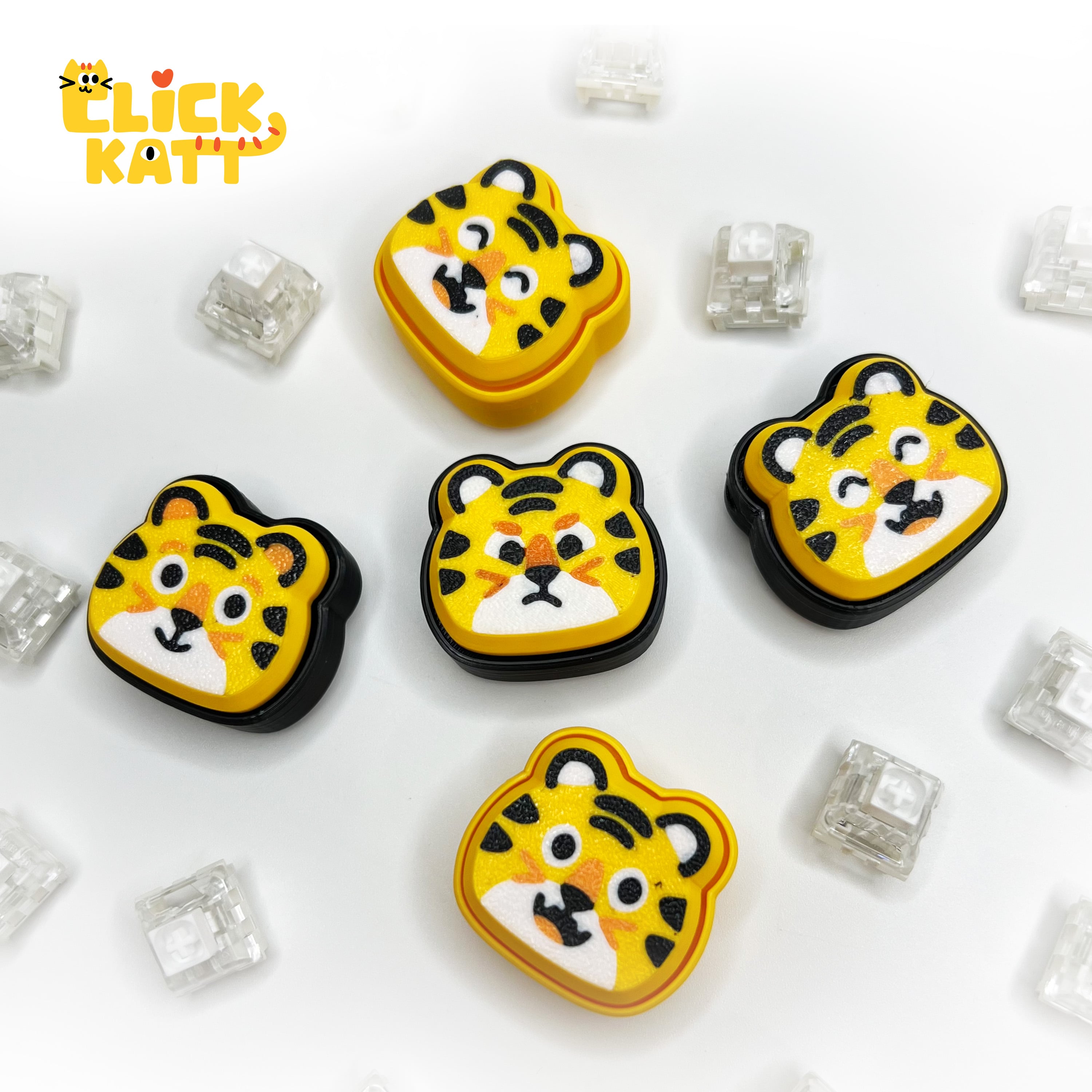 Tiger - Clicker Fidget Toy Keychain 3d model