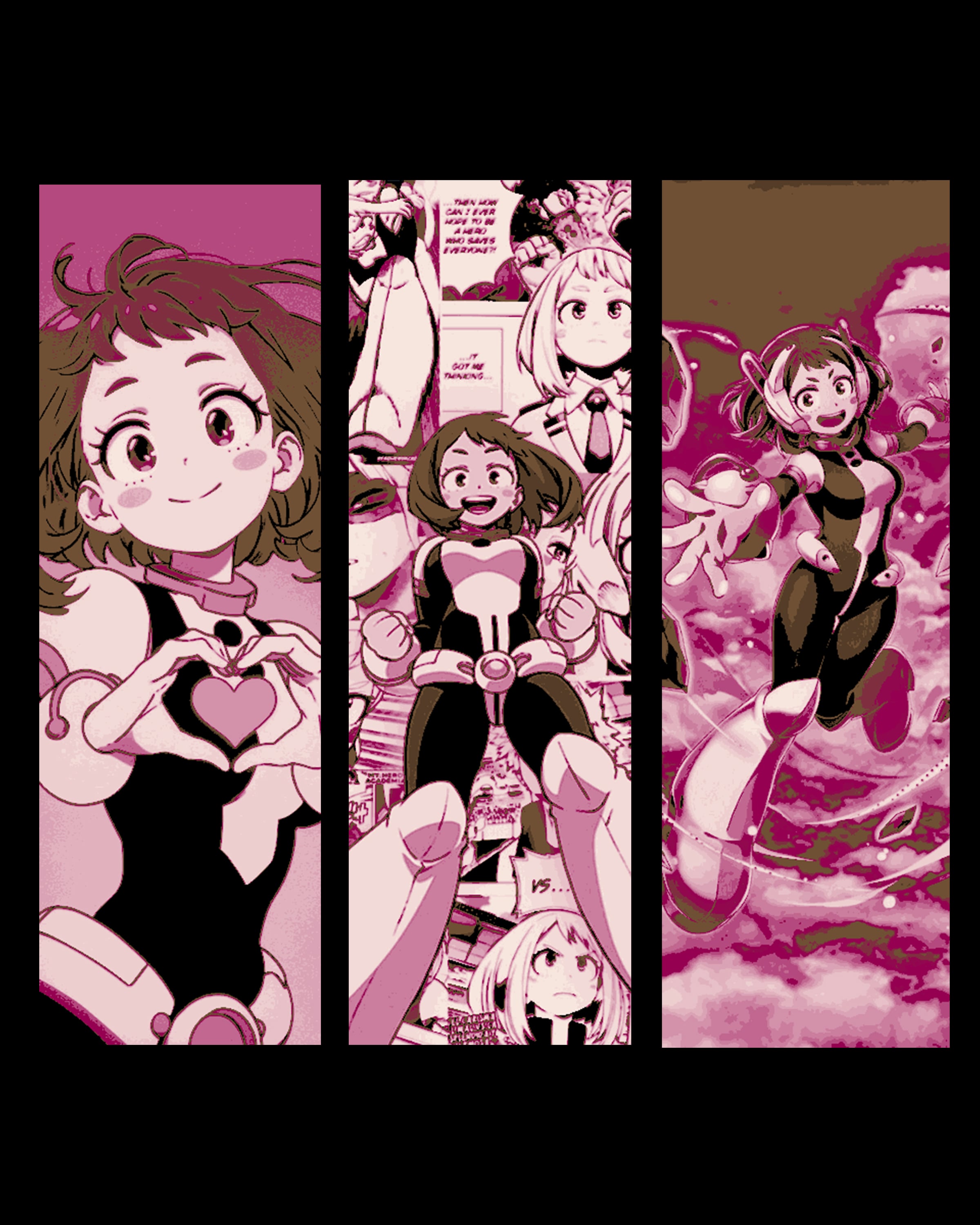 Fan Art from My Hero Academia Heroine Ochako Uraraka - Set of bookmarks 3d model
