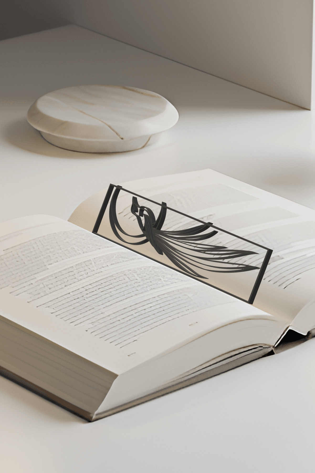 Moon And Bird Bookmark, Creativity Bookmark, Gift Idea 3d model