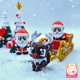 Free Articulated Mini Santa 3d model