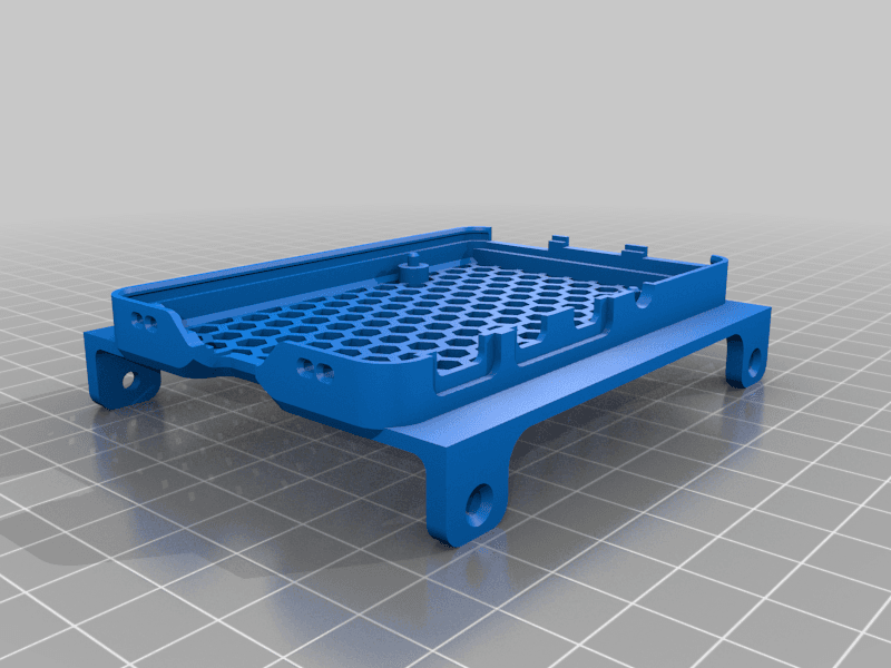 Malolo's Raspberry Pi 4 case bottom with SSD/HDD 2.5" mount 3d model