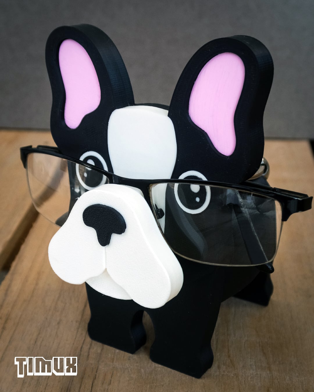 FRENCH BULLDOG GLASSES HOLDER 3d model