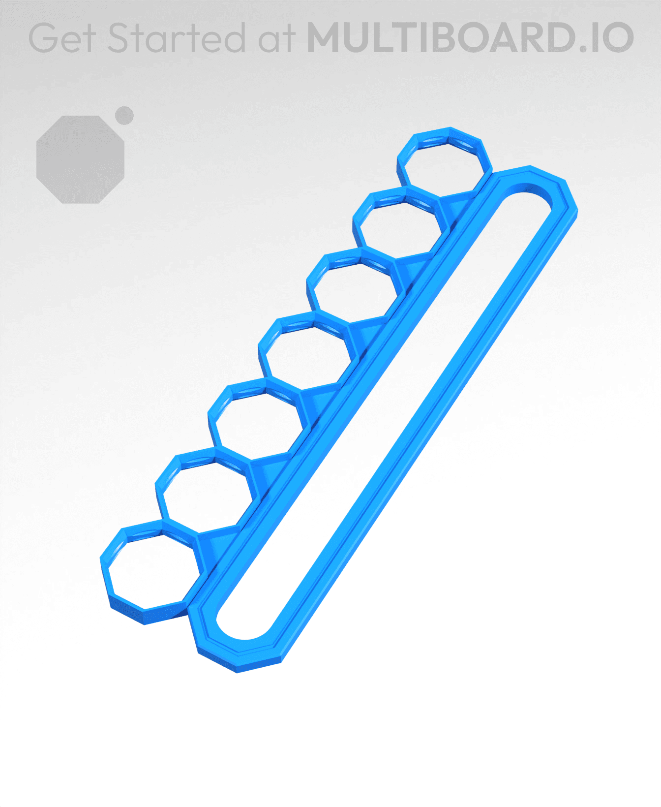 7 MU Big Holes, Mid Sliding Bar 3d model
