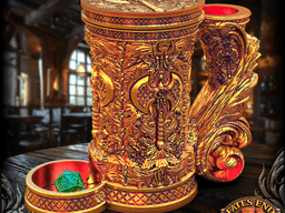 Barbarian Tankard Can Holder & Dice Cup | Ornate Fantasy Mug | 3D Printable 3d model