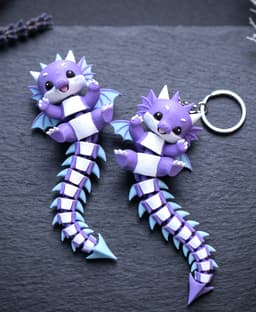 Cute Flexi Baby Dragon Toy / Keychain - FREE 3d model