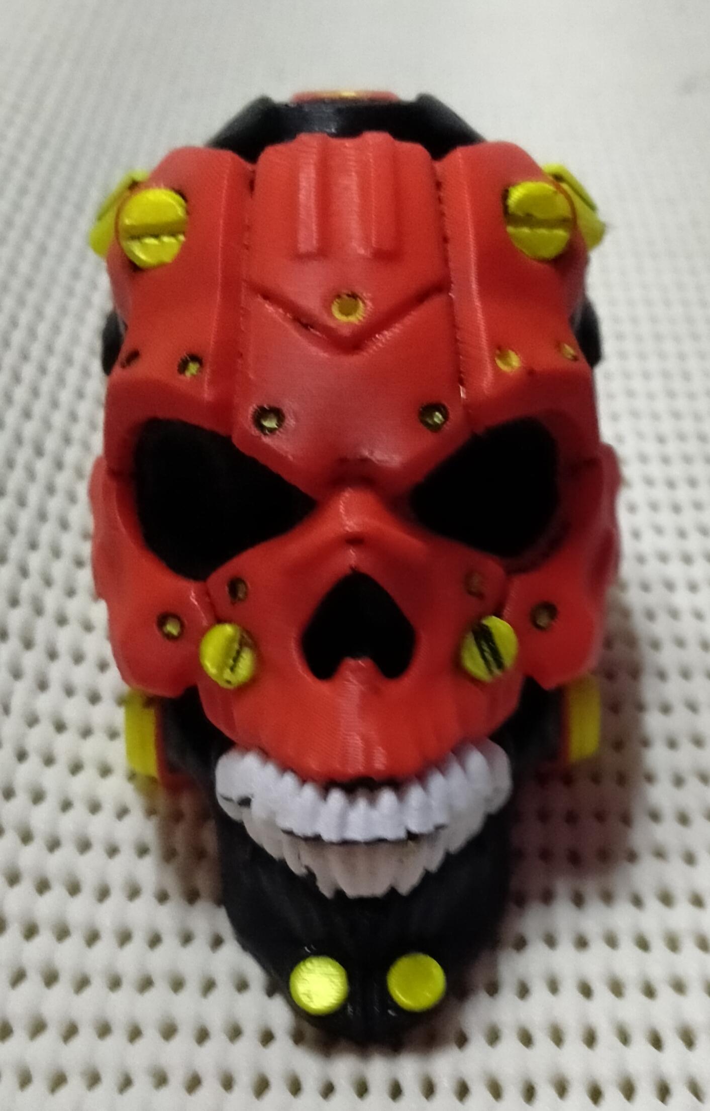 Mech Skull - cyberpunk - Decoration  - Great design printed on Bambu Lab P1P + AMS  - 3d model