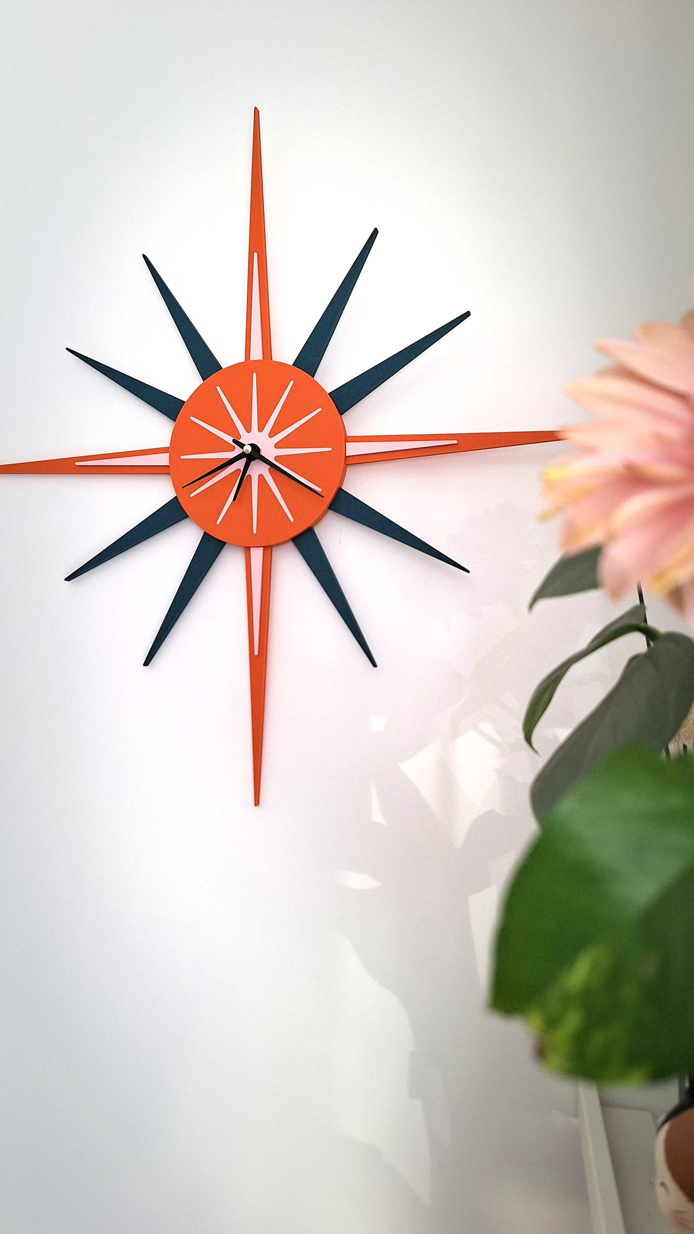 Starburst Inspired Clock 3d model