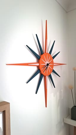Starburst Inspired Clock 3d model