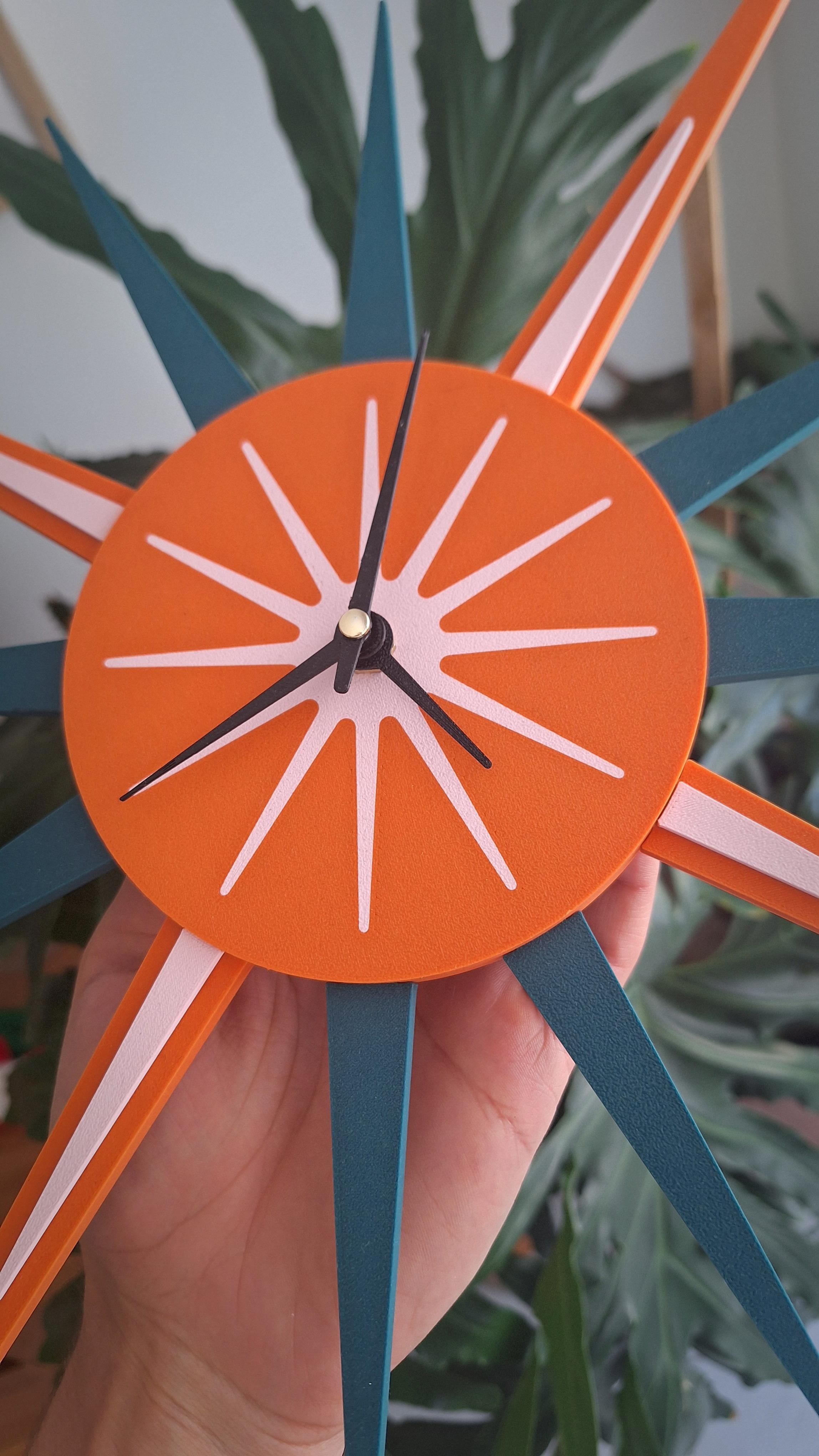 Starburst Inspired Clock 3d model