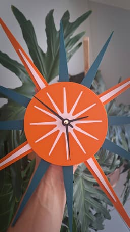 Starburst Inspired Clock 3d model