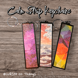 Calm Strip Keychains 3d model