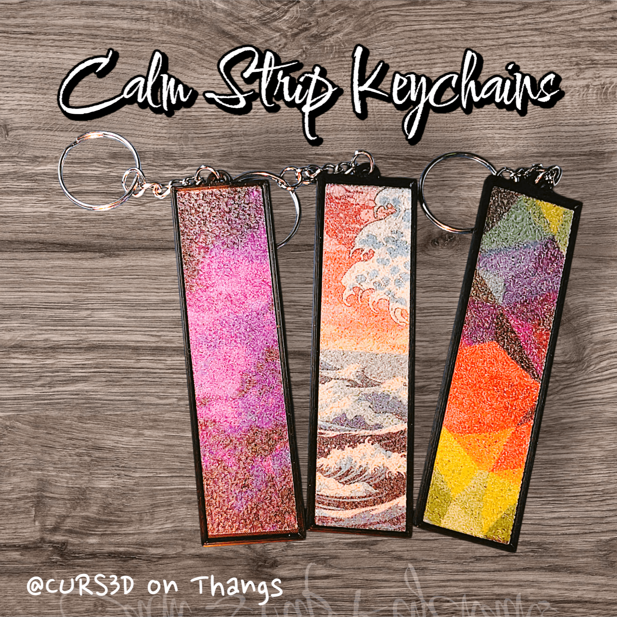 Calm Strip Keychains 3d model