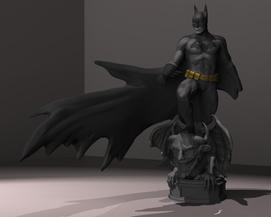 Batman Overlooking Gotham Statue 3d model