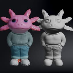 Chill Axolotl, Chill Ajolote | Un Tio Chill De Cojones, AKA CHILL GUY Axolotl - CHILL DE COJONES 3d model