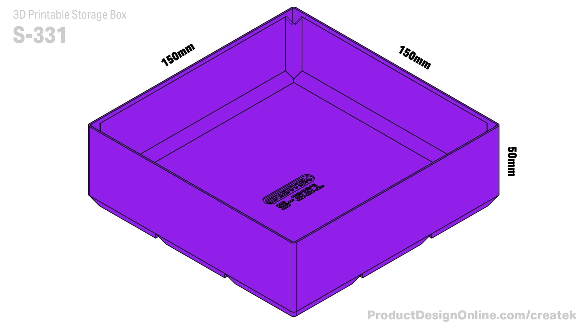 CREATEK S-331 | 3D Printable Storage Box (STL) 3d model