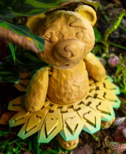 Teddy Bear In Movable Skirt 3d model