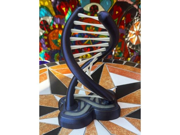 RGB LED DOUBLE HELIX DNA LAMP - Micro USB Socket & Closed Bottom - with Arduino Code 3d model