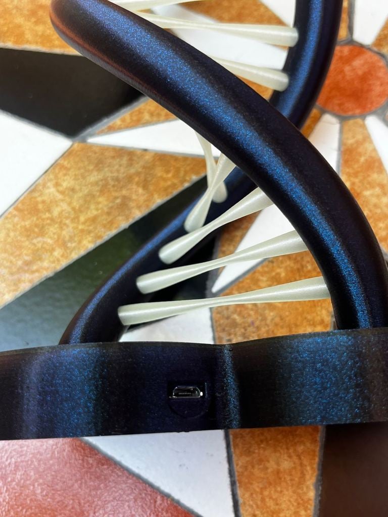 RGB LED DOUBLE HELIX DNA LAMP - Micro USB Socket & Closed Bottom - with Arduino Code 3d model