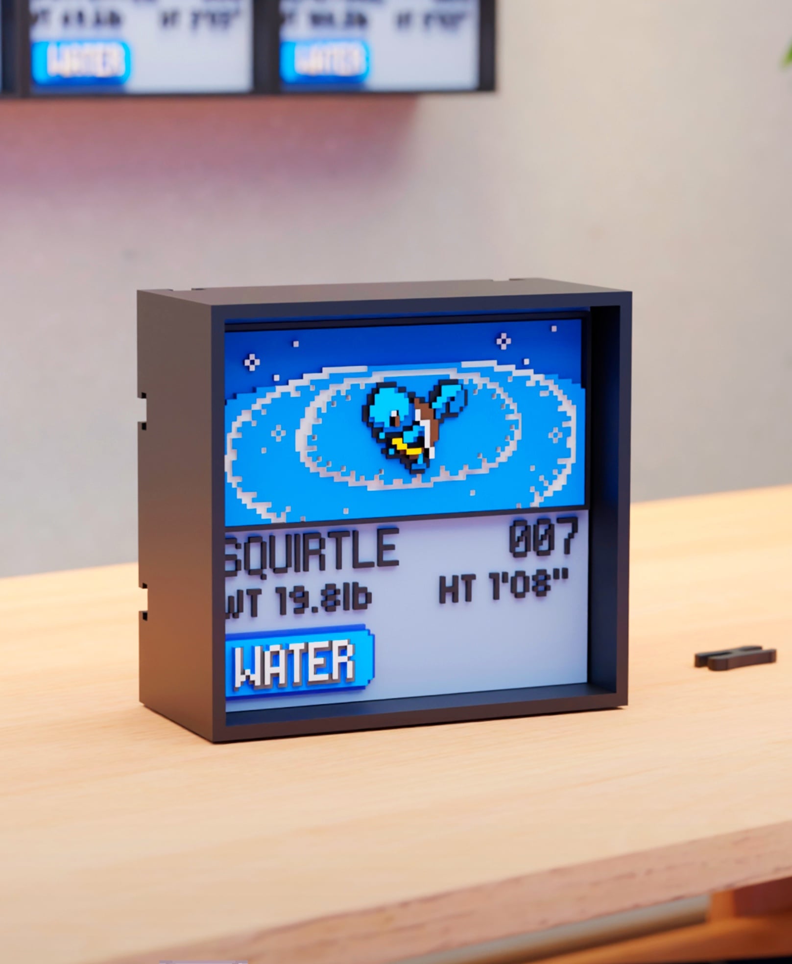#007 Squirtle - Pixel Voxel Art Frame (No support, 3MF included) 3d model