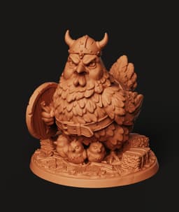 Viking Chicken STL | Fantasy Animal 3D Print | Desk Decor 3d model