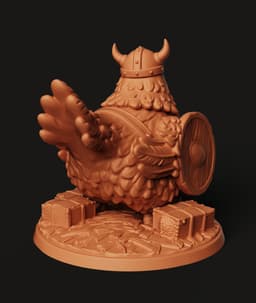 Viking Chicken STL | Fantasy Animal 3D Print | Desk Decor 3d model