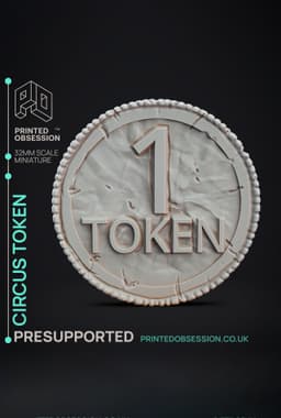 Circus Token - Circus of Horrors - Handout - PRESUPPORTED 3d model